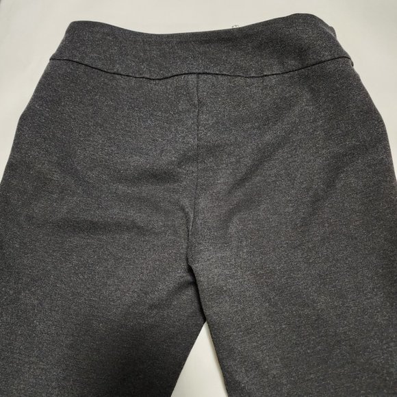 Lisette L Heathered Gray Stretch Knit Mid Rise Skinny Pants - Picture 3 of 6